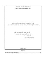 PHÁT TRIỂN PHẦN MỀM HƯỚNG ĐỐI TƯỢNG QUẢN LÝ LINH KIỆN PHÒNG MÁY KHOA CÔNG NGHỆ THÔNG TIN