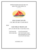 bài tập lớn cấu trúc dữ liệu và giải thuật đề tài GIẢI THUẬT THAM LAM