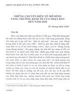 Những chuyển biến về mô hình tăng trưởng kinh tế của nhật bản đến năm 2020 