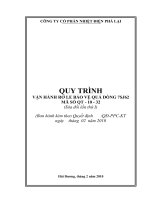 QUY TRÌNH VẬN HÀNH RƠ LE BẢO VỆ QUÁ DÒNG 7SJ62