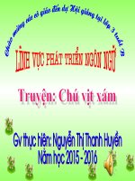 Giáo án truyện chú vịt xám 3 tuổi