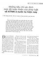 Những tiêu chí xác định mức độ hoàn thiện của pháp luật về KTNN ở nước ta hiện nay 