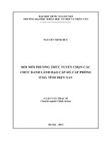 đổi mới phương thức tuyển chọn các chức danh lãnh đạo cấp cơ sở cấp phòng ở tỉnh hà tĩnh hiện nay 
