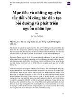 Mục tiêu và những nguyên tắc đối với công tác đào tạo bồi dưỡng và phát triển nguồn nhân lực 