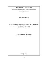 đảng với cuộc vận động nông dân miền bắc giai đoạn 1954 1965 