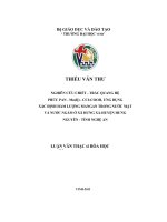 NGHIÊN cứu CHIÉT   TRẮC QUANG hệ PHỨC PAN   Mn(II)  CCI3COOH, ỨNG DỤNG xác ĐỊNH hàm LƯỢNG MANGAN TRONG nước mặt và nước NGẦM ở xã HUNG xá   HUYỆN HƯNG NGUYÊN   TỈNH NGHỆ AN 