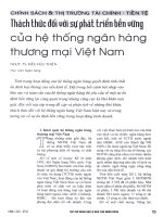 Thách thức đối với sự phát triển bền vững của hệ thống ngân hàng thương mại việt nam 