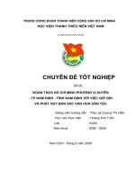 Đoàn TNCS hồ chí minh phường vị xuyên  TP nam định với sự nghiệp giữ gìn và phát huy bản sắc văn hóa dân tộc 