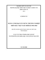 đảng lãnh đạo xây dựng thương hiệu miền bắc 1954 1965 