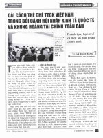 Cải cách thể chế TTCK việt nam trong bối cảnh hội nhập kinh tế quốc tế và khủng hoảng tài chính toàn cầu   thành tựu, hạn chế và một số giải pháp chính sách 