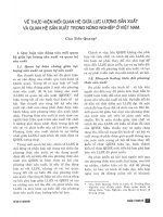 Về thực hiện mối quan hệ giữa lực lượng sản xuất và quan hệ sản xuất trong nông nghiệp ở việt nam 