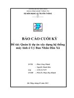 Quản lý dự án xây dựng hệ thống máy tính ở Uỷ Ban Nhân Dân Xã