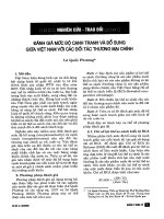 Đánh giá mức độ cạnh tranh và bổ sung giữa việt nam với các đối tác thương mại chính 