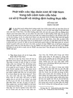 Phát triển các tập đoàn kinh tế việt nam trong bối cảnh toàn cầu hóa cơ sở lý thuyết và những định hướng thực tiễn 