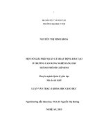 một số giải pháp quản lý hoạt động đào tạo ở truờng cao đắng nghề hàng hải thành phố hồ chí minh 