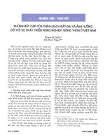 Những bất cập của chính sách đất đai và ảnh hưởng đối với sự phát triển nông nghiệp, nông thôn ở việt nam 