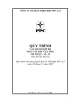 Quy trình vận hành máy cắt KFG