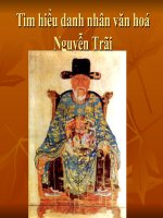 Tìm hiểu danh nhân văn hoá nguyễn trãi