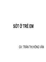 SỐT Ở TRẺ EM,GVC TRẦN THỊ HỒNG VÂN