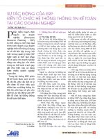 Sự tác động của ERP đến tổ chức hệ thống thông tin kế toán tại các doanh nghiệp 