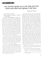 Vấn đề thất nghiệp và sụ cần thiết phải hình thành bảo hiểm thất nghiệp ở việt nam 