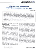 Rào cản pháp luật đối với hoạt động marketing tại việt nam 