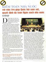 Kiểm toán nhà nước với việc trợ giúp quốc hội xem xét, quyết định dự toán ngân sách nhà nước 