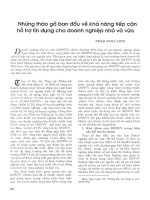 Những tháo gỡ ban đầu về khả năng tiếp cận hỗ trợ tín dụng cho doanh nghiệp nhỏ và vừa 