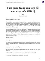 Tầm quan trọng của việc đổi mới máy móc thiết bị