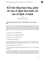 Kế toán tổng hợp tăng, giảm tài sản cố định hữu hình, tài sản cố định vô hình 