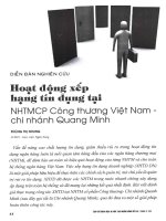 Hoạt động xếp hạng tín dụng tại NHTMCP công thương việt nam   chi nhánh quang minh 