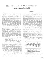 Bàn về lạm phát với đầu tư và thu, chi ngân sách nhà nước 