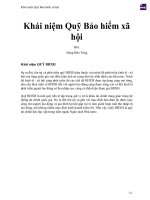 Khái niệm quỹ bảo hiểm xã hội 