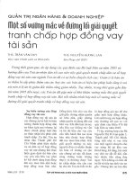 Một số vướng mắc về đường lối giải quyết tranh chấp hợp đồng vay tài sản 