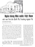 Ngân hàng nhà nước việt nam với vai trò ổn định thị trường ngoại tệ 