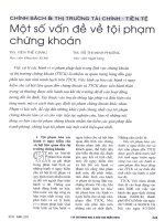 Một số vấn đề về tội phạm chứng khoán 