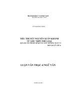 TIỂU THUYẾT NGUYỄN XUÂN KHÁNH từ góc NHÌN THẺ LOẠI 