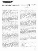 Cơ chế ngoại thương trước và sau thời kỳ đổi mới 