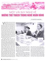 Một vài suy nghĩ về những thử thách trong nghề ngân hàng 