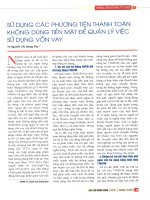 Sử dụng các phương tiện thanh toán không dùng tiền mặt để quản lý việc sử dụng vốn vay 