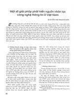 Một số giải pháp phát triển nguồn nhân lực công nghệ thông tin ở việt nam 