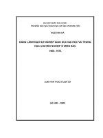 đảng lãnh đạo sự nghiệp giáo dục đại học và trung học chuyên nghiệp ở miền bắc 1965 1975 