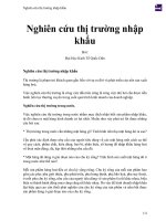 Nghiên cứu thị trường nhập khẩu 