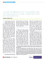 Vài nét về kiểm tra sức chịu đựng của hệ thống ngân hàng và một số gợi ý đối với việt nam 