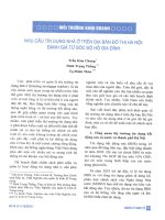 Nhu cầu tín dụng nhà ở trên địa bàn đô thị hà nội 