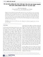 Tốc độ điều chỉnh cấu trúc vốn mục tiêu của các doanh nghiệp sản xuất công nghiệp niêm yết tại việt nam 