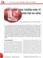 Chất lượng tăng trưởng kinh tế thành phố đà nẵng 