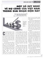 Một số suy nghĩ về nợ công của việt nam trong giai đoạn hiện nay 