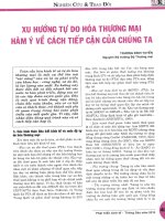 Xu hướng tự do hóa thương mại hàm ý về cách tiếp cận của chúng ta 