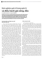 Kinh nghiệm quốc tế trong quản lý và điều hành giá xăng, dầu 